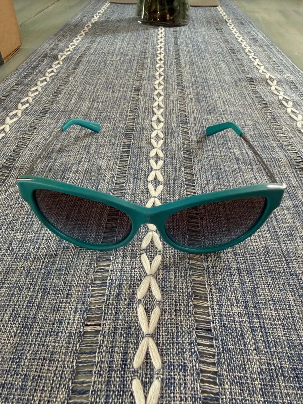 Michael Kors Cream Sunglasses Case with Teal Frame Sunglasses - (MK6014) - Picture 2 of 4